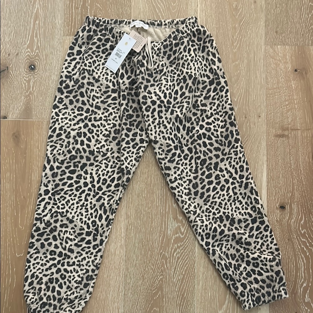 NWT Spiritual Gangster Leopard Print Sweat Pants